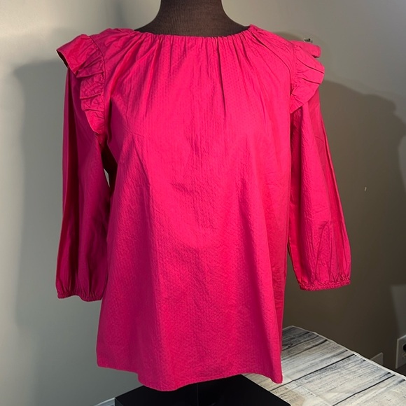 New Loft pink tie back shirt size small Red - Picture 1 of 8